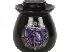 Set ceara parfumata de soia, wax melt si lampa aromaterapie Dragonul Samhain - Anne Stokes